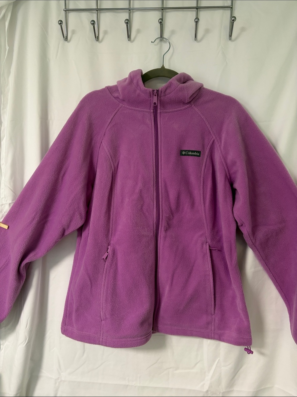 Columbia Womens Lavender Zip-Up Fleece Hoodie
